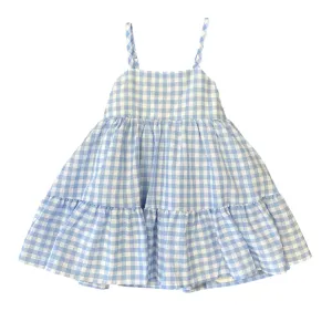 Lulu Bebe Mollie Blue Gingham Dress