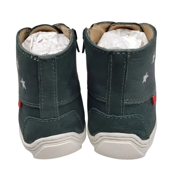 Marc Joseph | NIB Houston Bootie Emerald Green Leather Lace Up Boots Boy's 4.5