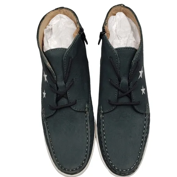 Marc Joseph | NIB Houston Bootie Emerald Green Leather Lace Up Boots Boy's 4.5