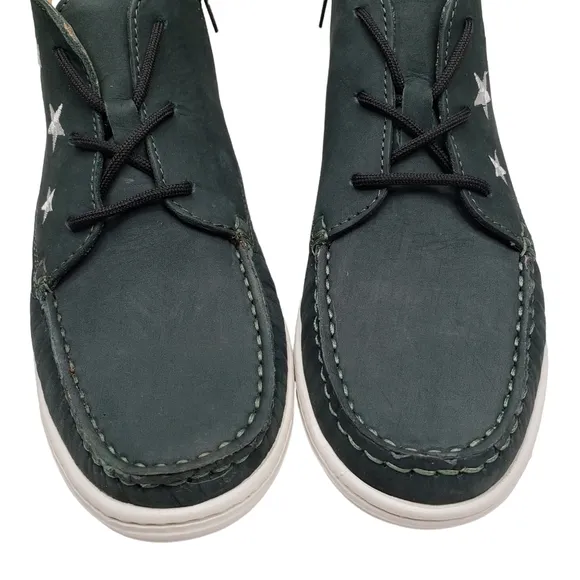 Marc Joseph | NIB Houston Bootie Emerald Green Leather Lace Up Boots Boy's 4.5