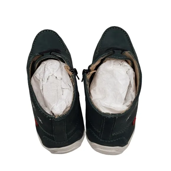 Marc Joseph | NIB Houston Bootie Emerald Green Leather Lace Up Boots Boy's 4.5