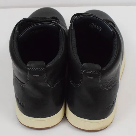 Men's Cole Haan Black Leather Vartan 2.0 Midcut High Top Sneaker Casual Preppy 8