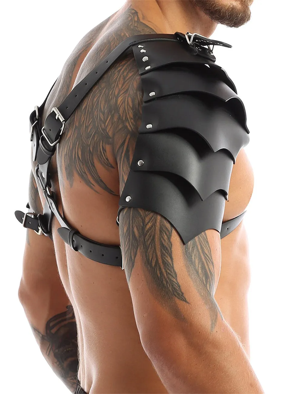 Men's Leather Adjustable Chest Strap Bandage