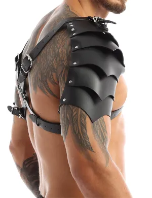 Men's Leather Adjustable Chest Strap Bandage
