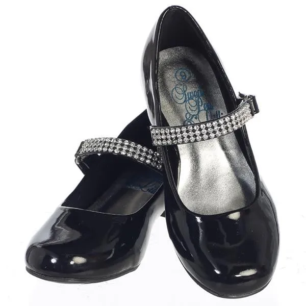 Mia Girls Rhinestone Strap Heel Shoe