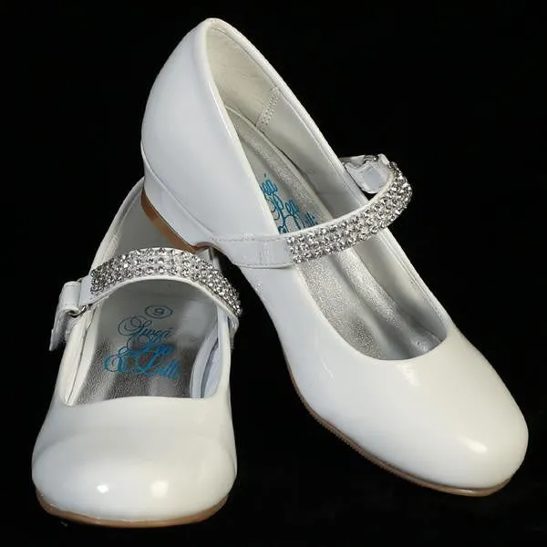 Mia Girls Rhinestone Strap Heel Shoe