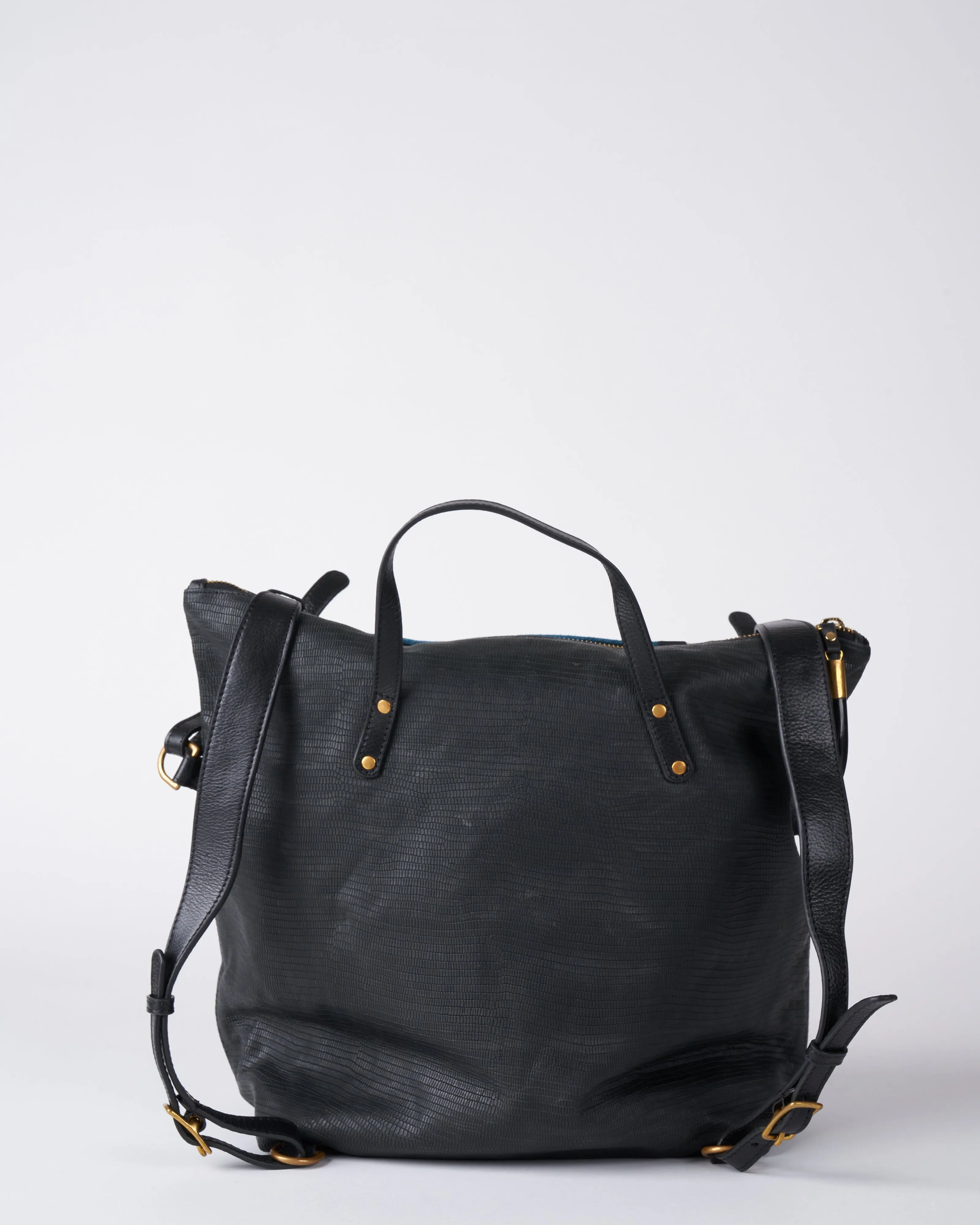 mini crock sea blue morleigh backpack - black blue blkblu