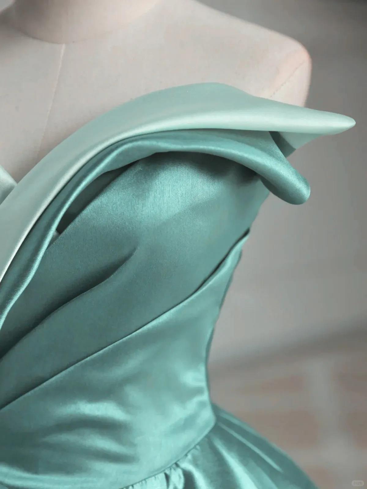 Mint Blue Satin Sweetheart Long Wedding Party Dress, Mint Blue Satin Prom Dress