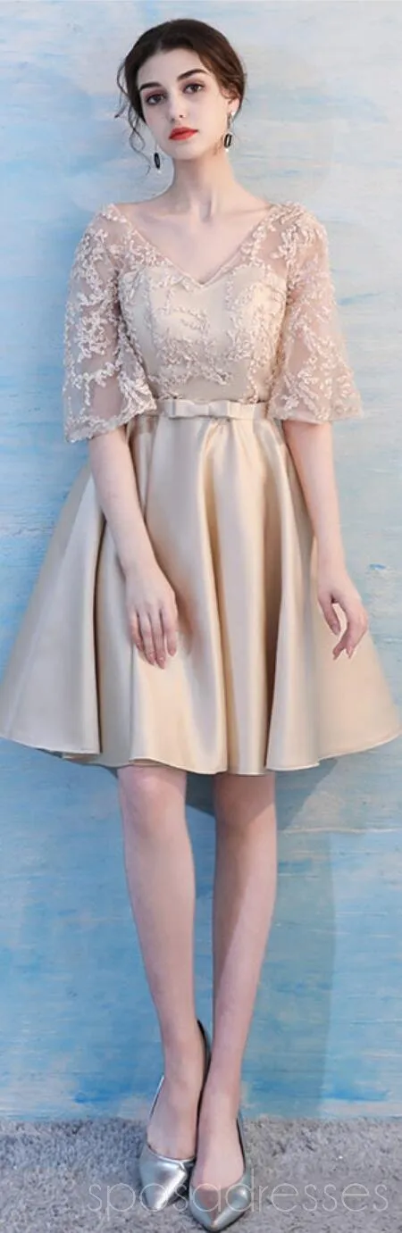Mismatched Short Lace Cheap Custom Bridesmaid Dresses Online, WG501