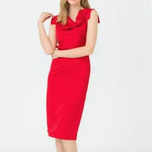 NANETTE LEPORE | $395 Sheath Dress One Shoulder Ruffle Cocktail Party Event - 4