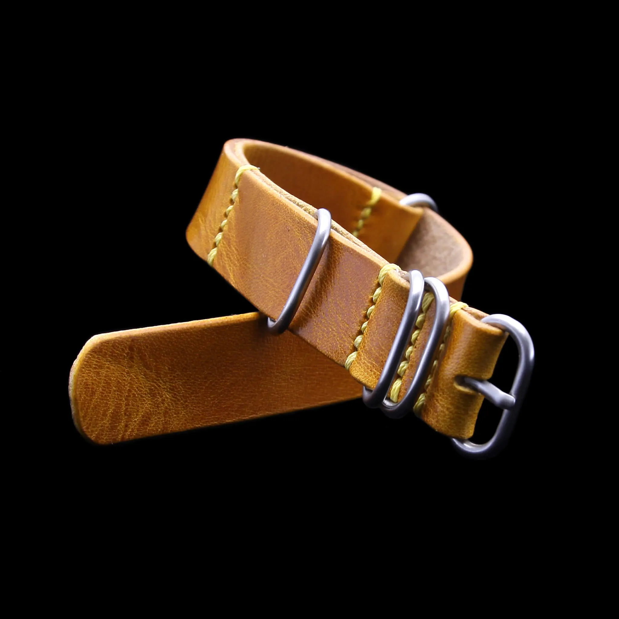 NAT2 Leather Watch Strap, 5-Ring Military 104