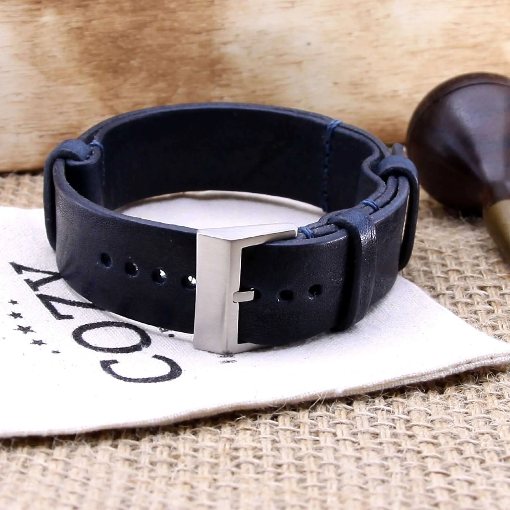 NAT2 Leather Watch Strap, Vintage 407