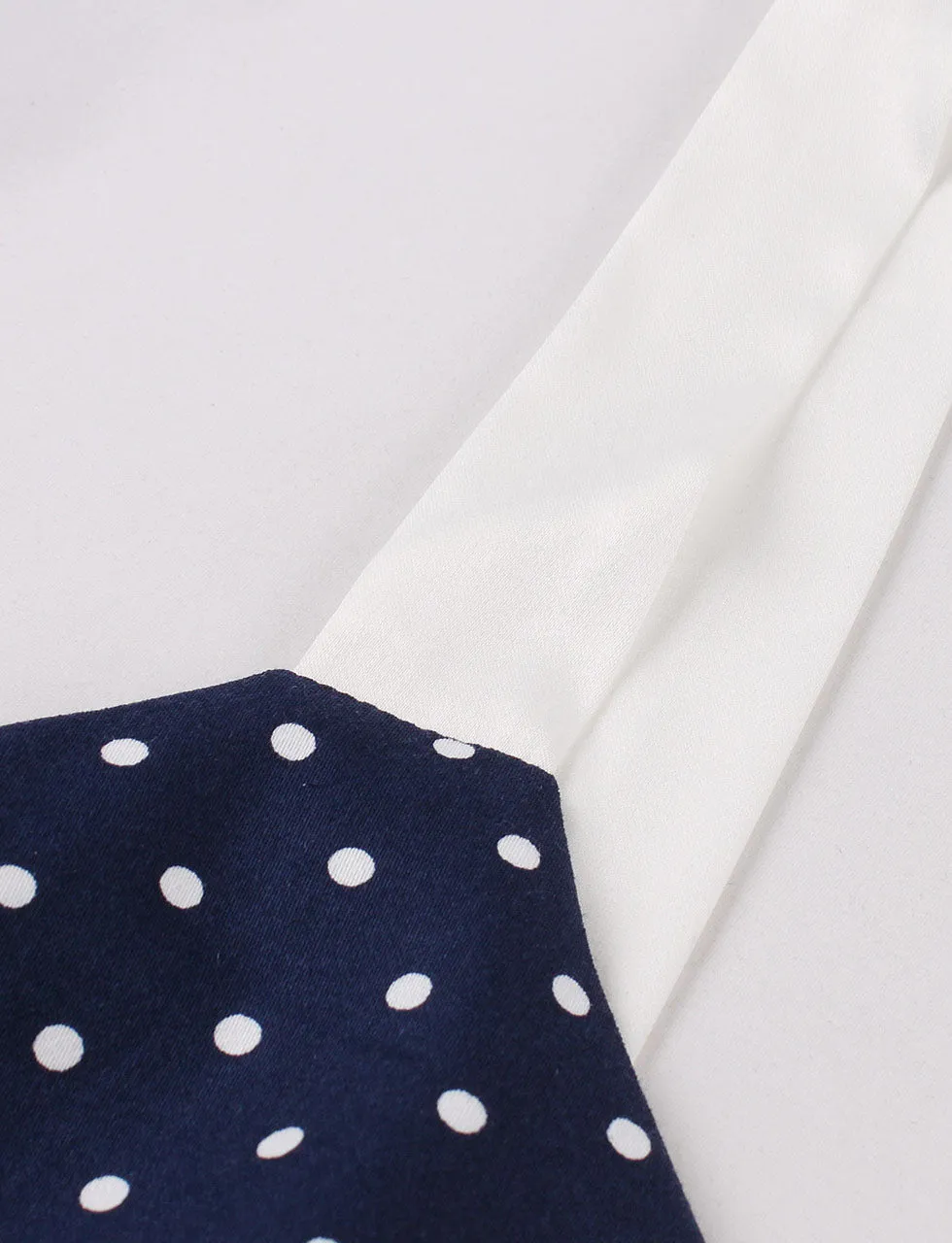 Navy Spaghetti Strap Polka Dots 1950S Swing Dress