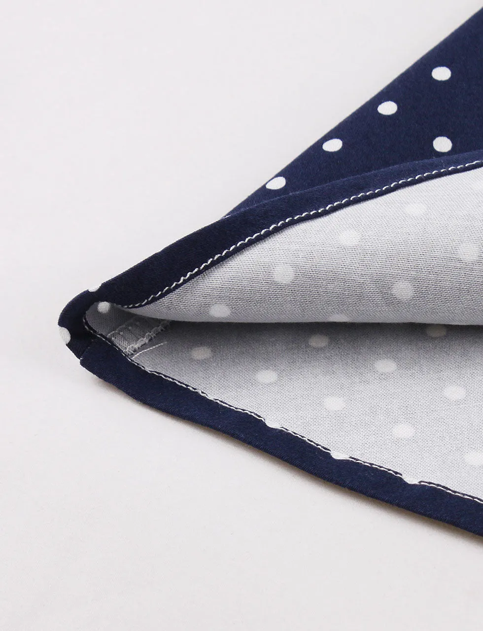 Navy Spaghetti Strap Polka Dots 1950S Swing Dress