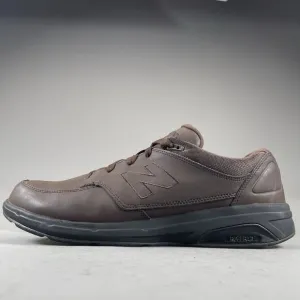 New Balance 813 Men Size 13 2E Brown Leather Walking Shoe Casual Sneaker Lace Up