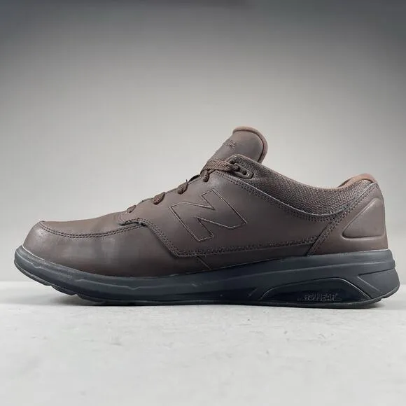 New Balance 813 Men Size 13 2E Brown Leather Walking Shoe Casual Sneaker Lace Up