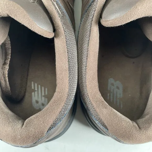 New Balance 813 Men Size 13 2E Brown Leather Walking Shoe Casual Sneaker Lace Up