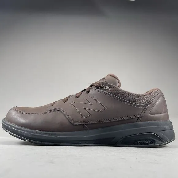 New Balance 813 Men Size 13 2E Brown Leather Walking Shoe Casual Sneaker Lace Up