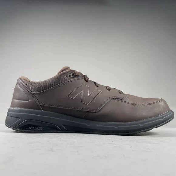 New Balance 813 Men Size 13 2E Brown Leather Walking Shoe Casual Sneaker Lace Up