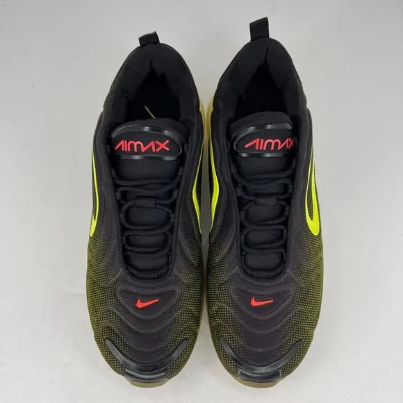 Nike Air Max 720 Mens AO2924-008 Black/Volt-Bright Burst Size 9 Athletic Shoes
