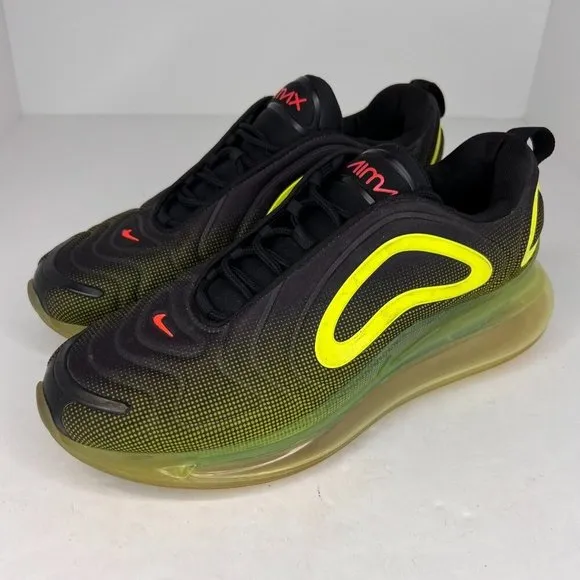 Nike Air Max 720 Mens AO2924-008 Black/Volt-Bright Burst Size 9 Athletic Shoes