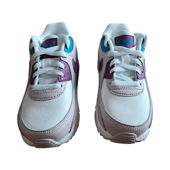 Nike Kids Air Max 90 LTR (TD) White/ Viotech/ Platinum Violet