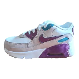Nike Kids Air Max 90 LTR (TD) White/ Viotech/ Platinum Violet