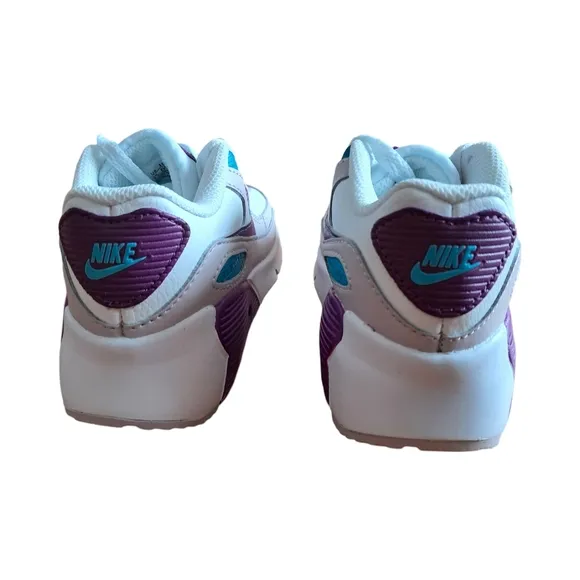 Nike Kids Air Max 90 LTR (TD) White/ Viotech/ Platinum Violet