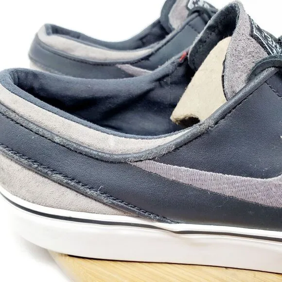 Nike SB Stefan Janoski Shoes Mens 9.5 Black Grey Suede Lace Up Low Sneakers