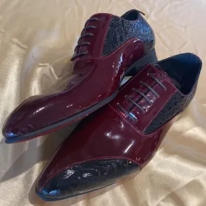 NWB Fiesso LEATHER Genuine RED Patent shoe FI3239