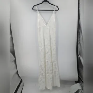 NWT LULU'S Promise My Passion Bridal Maxi V-neck Sleeveless Spaghetti Strap Dres