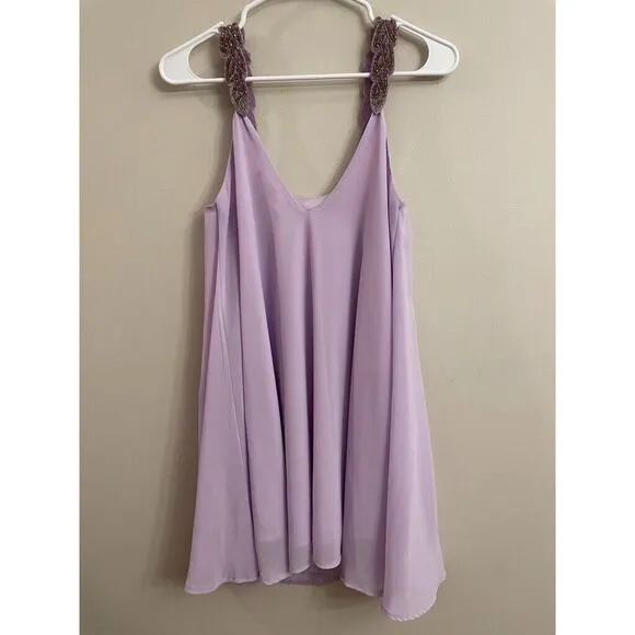NWT Urban Outfitters Oh My Love Beaded Strap Trapeze Dress size Small MSRP $99