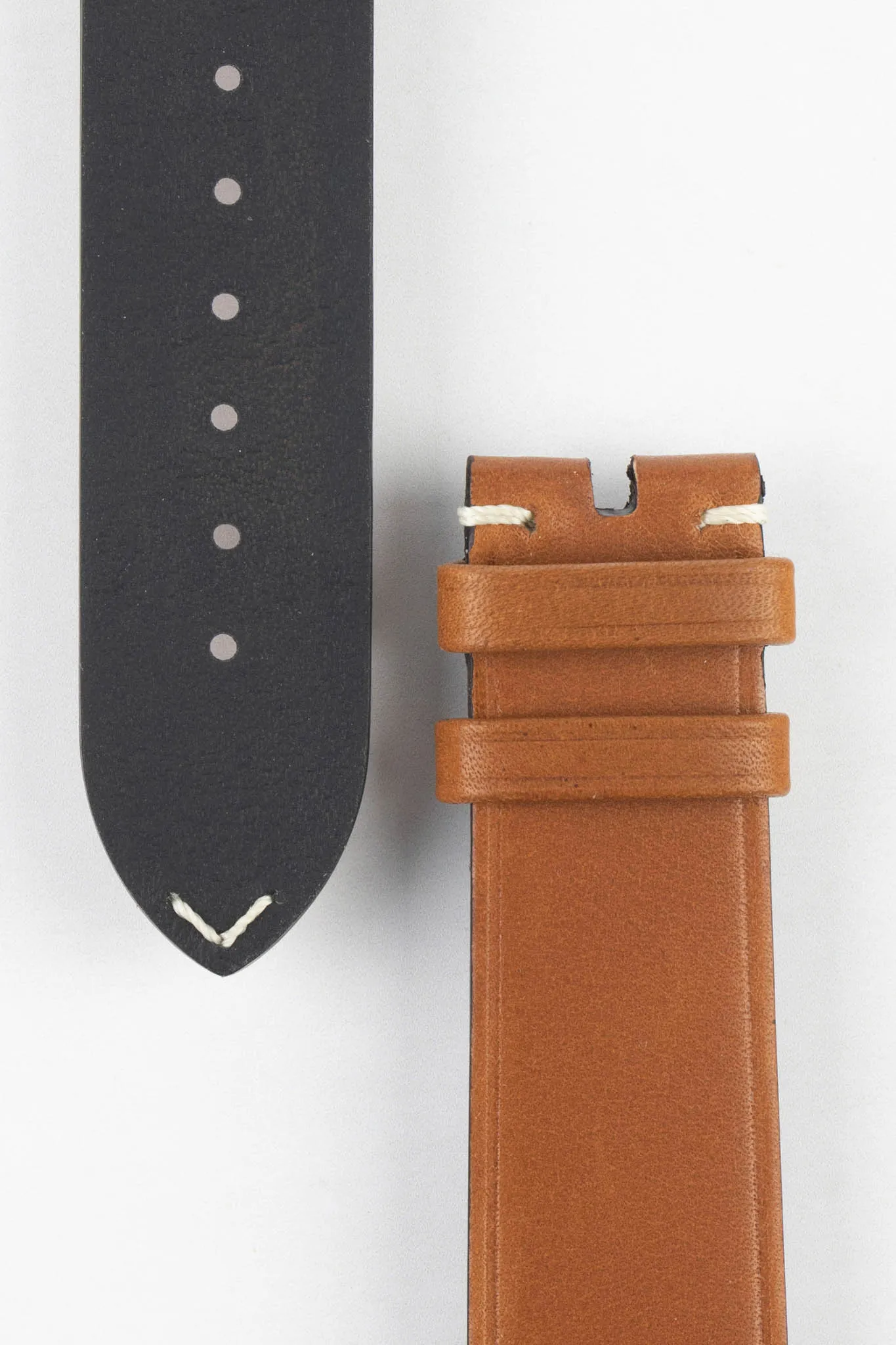 OMEGA CUZ012277 Vintage-Style Leather Watch Strap in GOLD BROWN