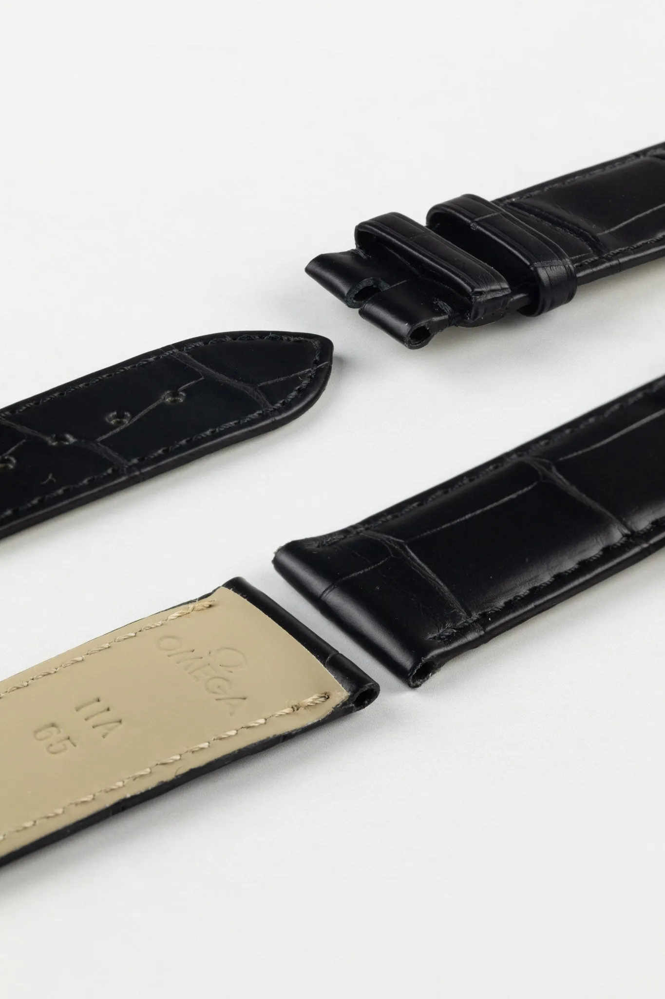 OMEGA Genuine Alligator 20mm Watch Strap in BLACK – 98000413