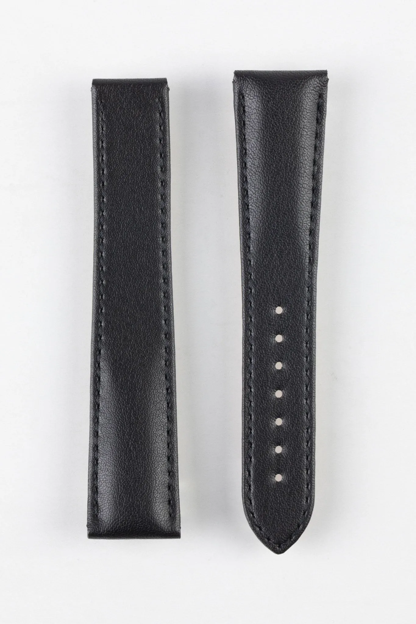 OMEGA Z017135 Vegan Faux-Leather Deployment Watch Strap in BLACK