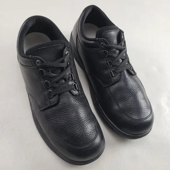 Orthofeet Avery Island 410 Shoe Men 11.5 D Black Leather Lace Up Comfort Sneaker