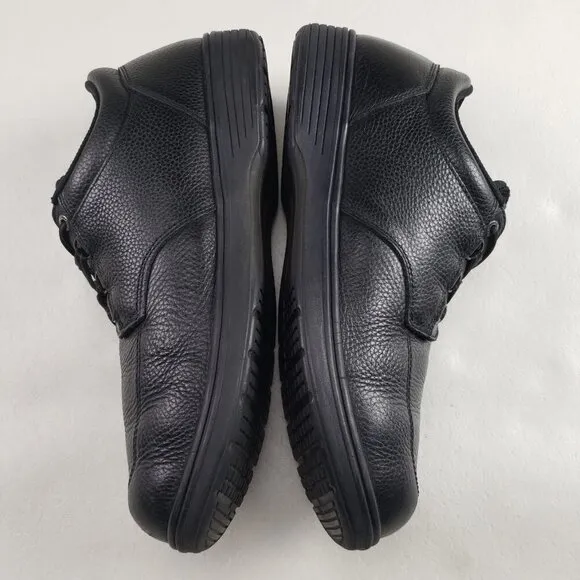 Orthofeet Avery Island 410 Shoe Men 11.5 D Black Leather Lace Up Comfort Sneaker