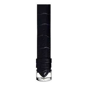 PHILIP STEIN Signature Black Alligator-Print Strap Size 1