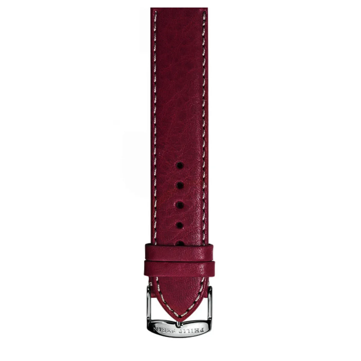 PHILIP STEIN Signature Burgundy Stitched Calf Strap Size 2