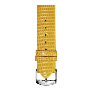 PHILIP STEIN Signature Mustard Yellow Lizard Strap Size 1