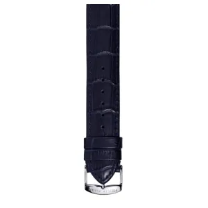PHILIP STEIN Signature N.Blue Stitched Croco-print Strap Size 2