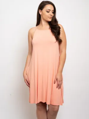 PLUS SIZE SLEEVELESS MIDI DRESS