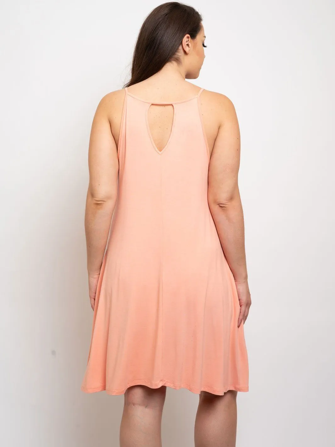 PLUS SIZE SLEEVELESS MIDI DRESS