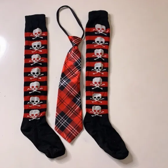 Punk rock Catholic school girl Costume and Accessory’s size large red