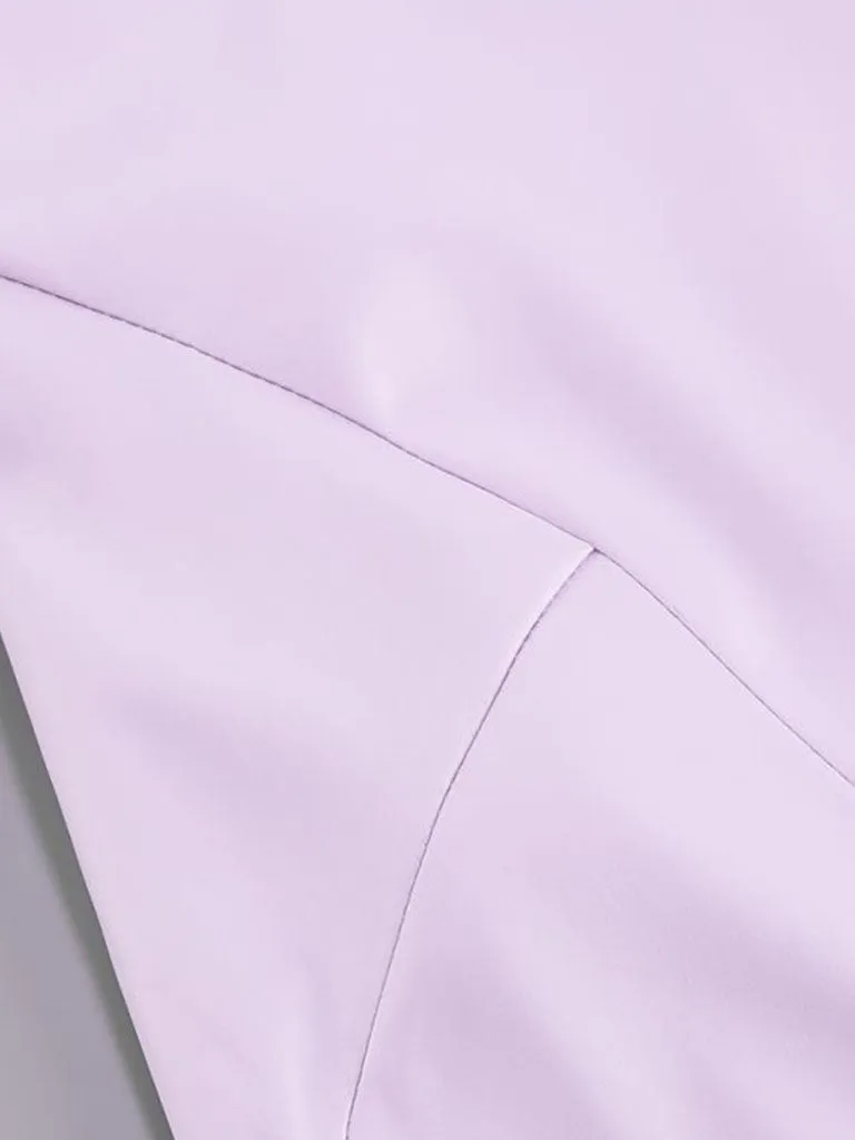 Purple Spaghetti Strap Satin Feather Hem Bodycon Dress Sexy Gown Party Dress