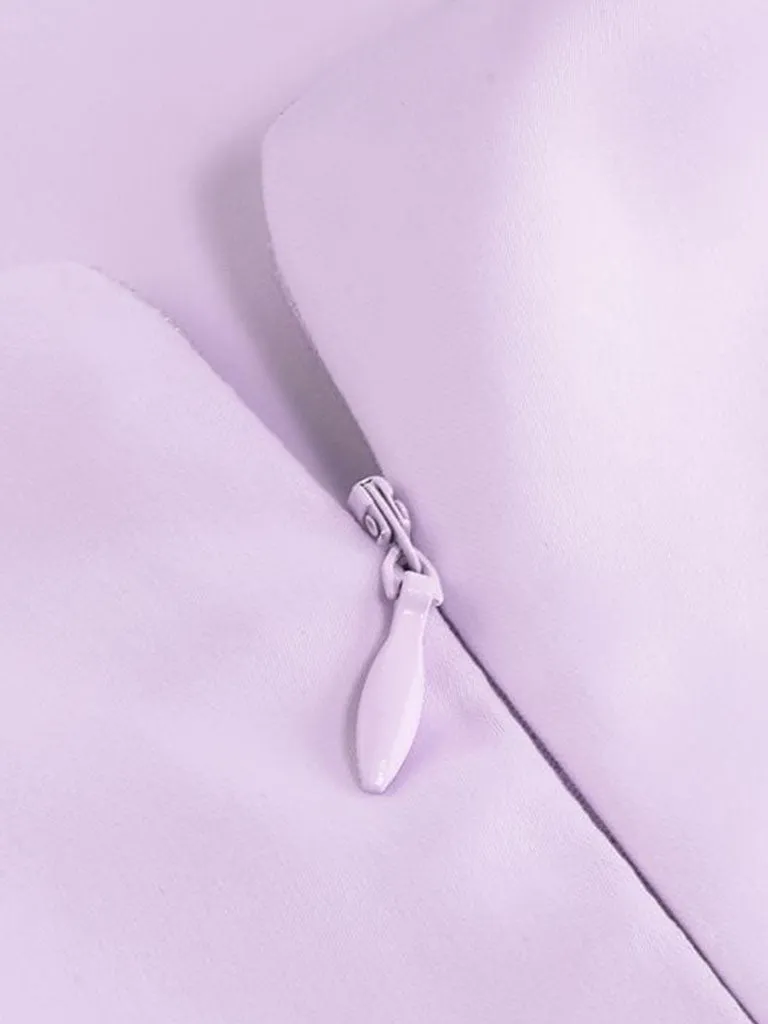 Purple Spaghetti Strap Satin Feather Hem Bodycon Dress Sexy Gown Party Dress