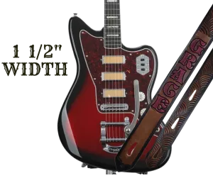 "Somebody to Love"  1 1/2" Leather Guitar Strap