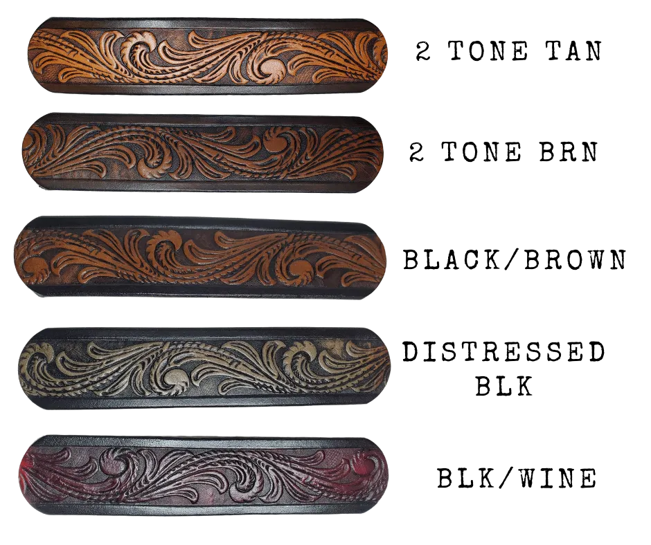 "Somebody to Love"  1 1/2" Leather Guitar Strap