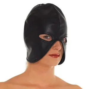 Rimba Black Leather Head Lace Up Mask
