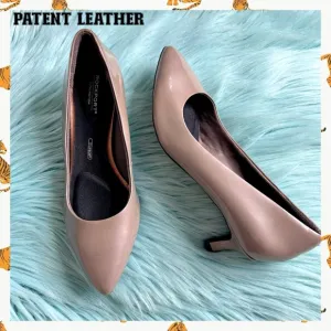ROCKPORT PATENT LEATHER Total Motion Trutech Metalic Taupe Kitten Heel Women 5.5